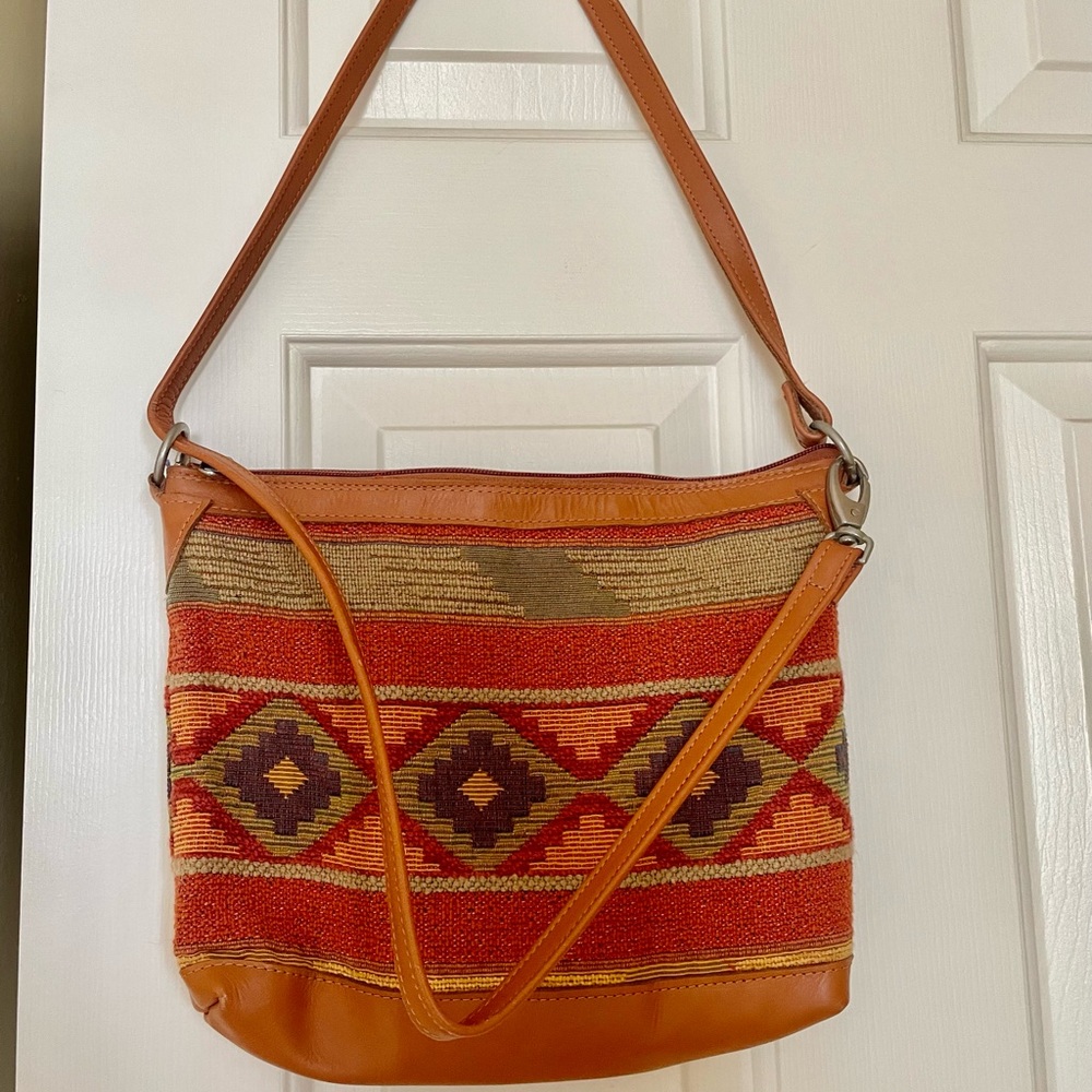 ✨Genuine Leather Shoulder Bag. | Orange- Brownish | Unworn